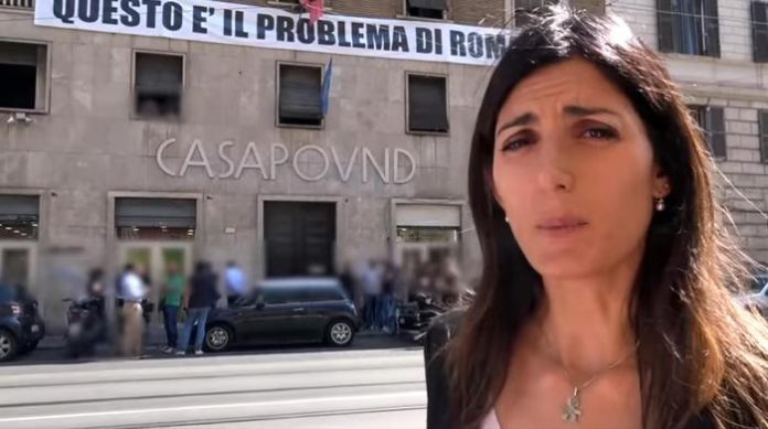 Blitz Raggi da Casapound, 'via scritta da edificio'