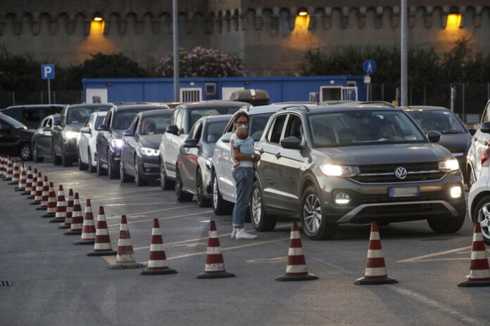 Coronavirus testing at the port of Civitavecchia
